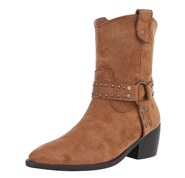 Ital-Design Damen Cowboyboots Western Westernstiefelette (88577388) Blockab günstig online kaufen