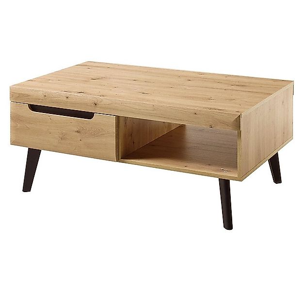 Lomadox Couchtisch TIROL-61, mit Fach und 2 Schubkästen Eiche Artisan mit S günstig online kaufen