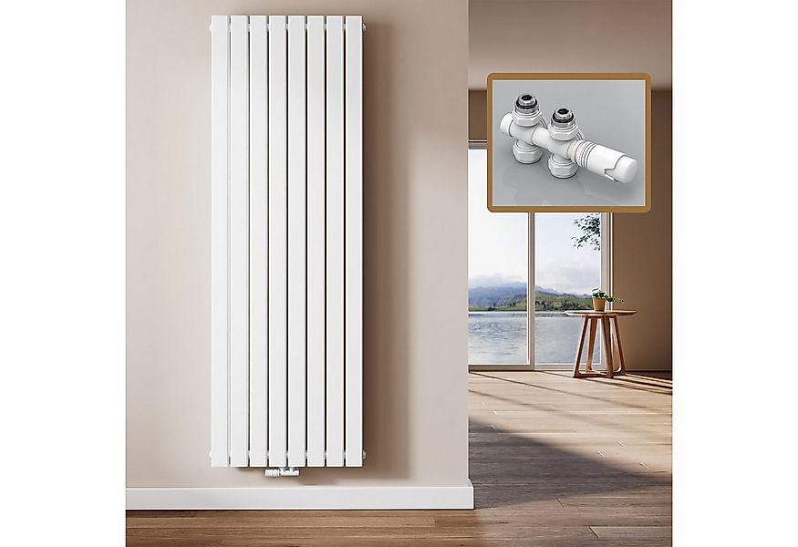 EMKE Heizkörper Flach Vertikal Doppellagig Design Paneelheizkörper Höhe: 16 günstig online kaufen