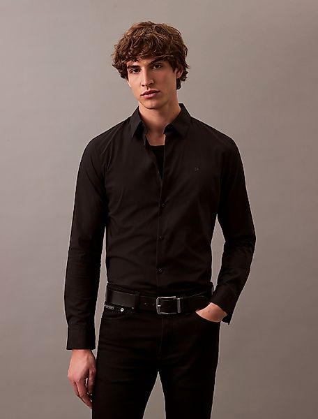 Calvin Klein Langarmhemd "LS SOLID STRETCH SLIM SHIRT", in Unifarbe günstig online kaufen