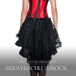Refttenw A-Linien-Rock Damen Gothik Minirock mit günstig online kaufen