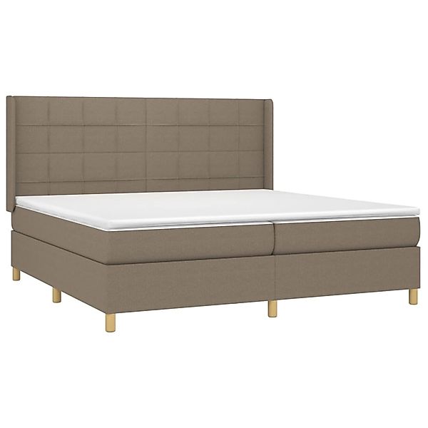 vidaXL Boxspringbett mit Matratze & LED Taupe 200x200 cm Stoff 3138905 günstig online kaufen