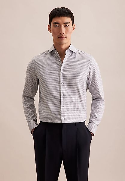 seidensticker Businesshemd "Shaped" Shaped 1/1 Kentkragen Struktur günstig online kaufen
