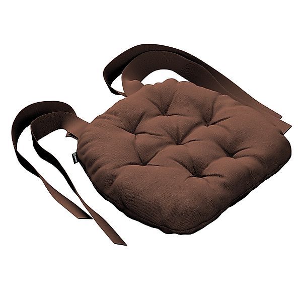 Stuhlkissen Martin mit Schleifen, braun, 40 x 37 x 8 cm, Loneta (133-09) günstig online kaufen