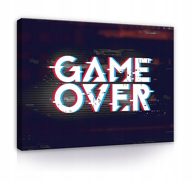 Wallarena Leinwandbild Kinderzimmer Jungen Game Over günstig online kaufen