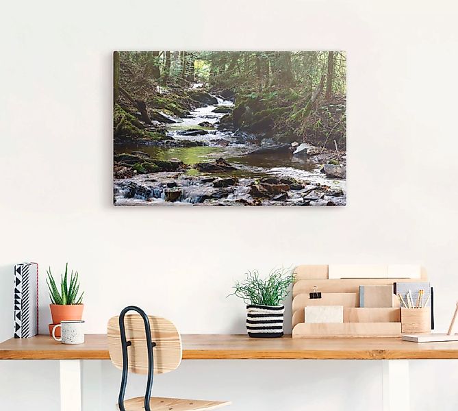 Artland Wandbild "Bachlauf im Wald", Gewässer, (1 St.), als Alubild, Outdoo günstig online kaufen