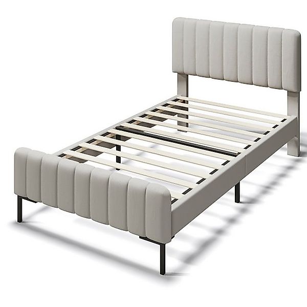 Gotagee Polsterbett Jugendbett Einzelbett Verstellbares Kopfteil 90 x 200 c günstig online kaufen