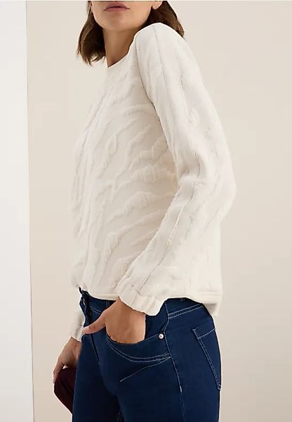 CECIL Strukturmuster Sweatshirt günstig online kaufen