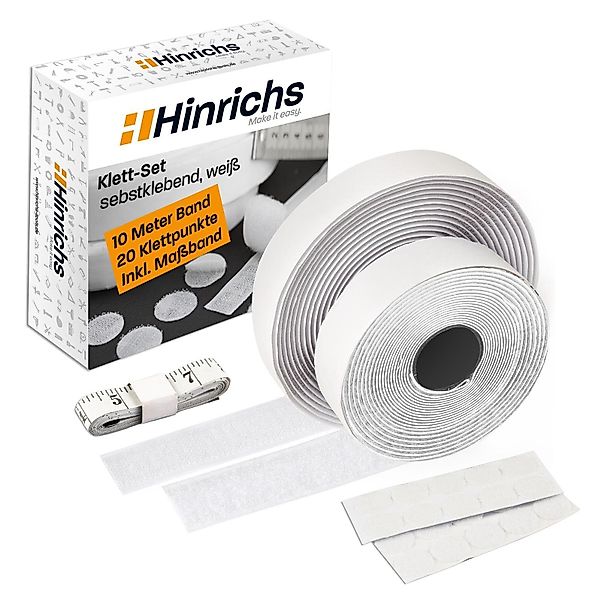 Hinrichs Klettband Klettband Set weiß, Werkstatt, günstig online kaufen