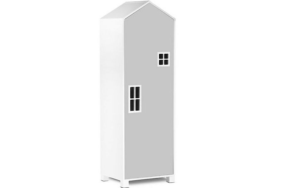 KONSIMO® Kinderkleiderschrank MIRUM Hausform Schrank Drehtürenschrank günstig online kaufen