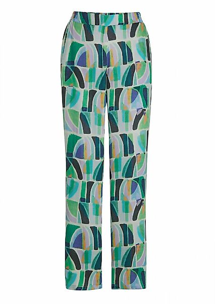 GOLDNER Schlupfhose "Kurzgröße Print Schlupfhose VERA in Grün" günstig online kaufen