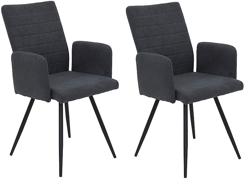 TOM TAILOR 4-Fußstuhl »PARIS«, (Set), 2 St., Microfaser-Flachgewebe, 4-Fuß, günstig online kaufen