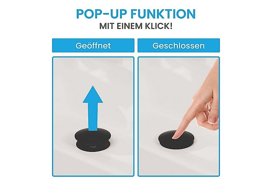 Bächlein Ablaufgarnitur Waschbeckenabfluss Pop Up (Eleganter Waschbeckenstö günstig online kaufen