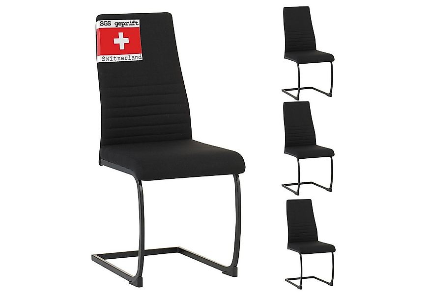 Albatros International Freischwinger Freischwinger Turano 4er Set Schwarz M günstig online kaufen
