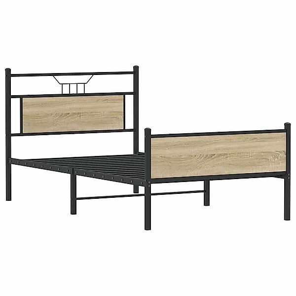 vidaXL Bett Bettgestell ohne Matratze Sonoma-Eiche günstig online kaufen