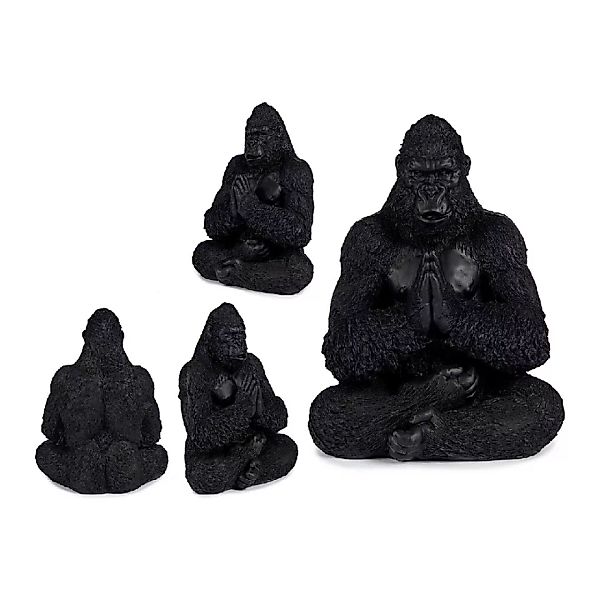 Deko-figur Gorilla Schwarz Harz (16 X 28 X 22 Cm) günstig online kaufen