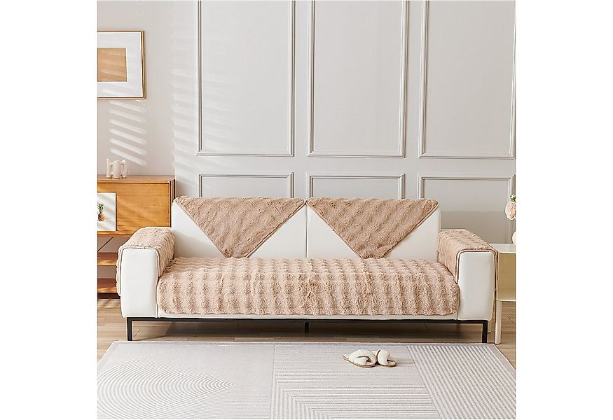Sunicol Sofabezug Plüsch Dick Sofa Sitzkissenbezug, Couchbezug, Antirutsch, günstig online kaufen