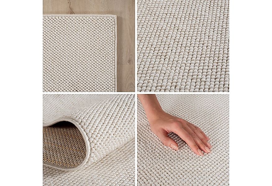 SIMPEX24 Designteppich Einfarbig Boucle Loop, Rechteckig, Höhe: 7 mm, Teppi günstig online kaufen