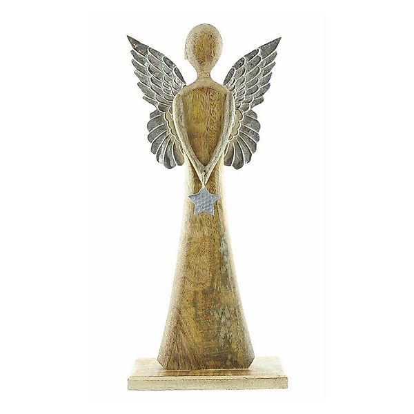 Home-trends24.de Engelfigur XXL Engel Silber Weihnachtsdeko günstig online kaufen