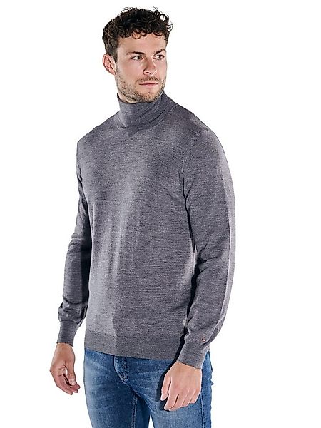 emilio adani Wollpullover Herren Pullover mit Merinowolle, Silbergrau günstig online kaufen