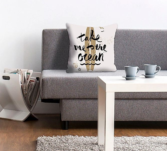 queence Dekokissen "Take me to the ocean" Kissenhülle,Take me to the ocean, günstig online kaufen