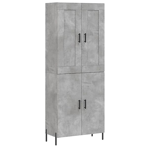 vidaXL Highboard Betongrau 69,5x34x180 cm Holzwerkstoff 3199565 günstig online kaufen