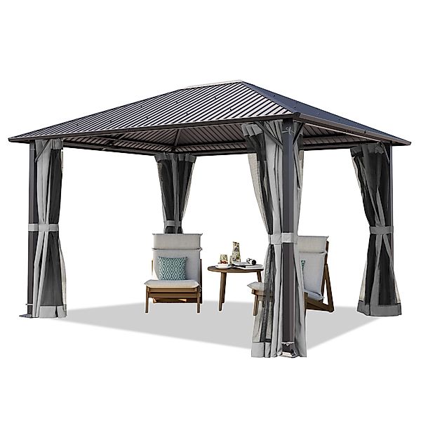 TOOLPORT Pavillon Gartenpavillon 3x3,65 m Moonlight günstig online kaufen