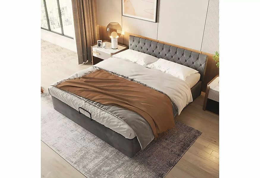 REDOM Polsterbett Doppelbett Holz Bett Funktionsbett Holzbett ohne Matratze günstig online kaufen