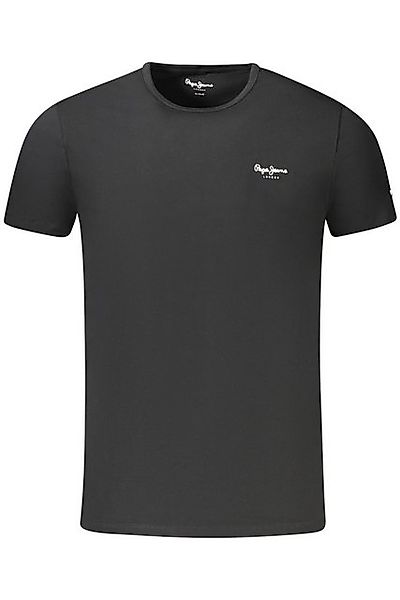 Pepe Jeans T-Shirt Herren Slim Fit Kurzarm T-Shirt Schwarz - günstig online kaufen