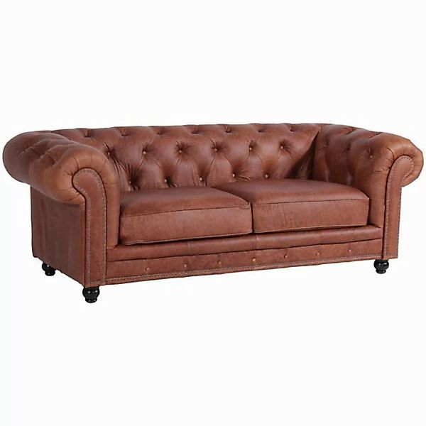 58 aufm Kessel Sofa 2,5-Sitzer Kathe Bezug Echtleder (Antikoptik) Buche nus günstig online kaufen