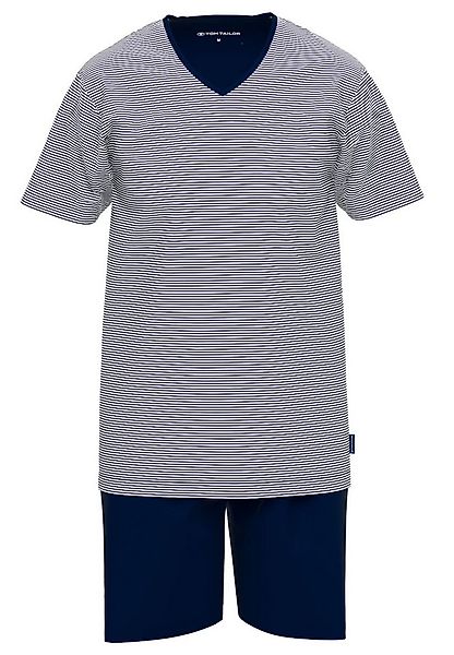 TOM TAILOR Shorty Nevada (2 tlg) Streifendesign, Kurzarm, V-Ausschnitt, kur günstig online kaufen