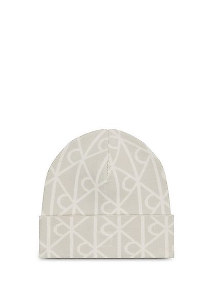Calvin Klein Strickmütze AOP JCQ FINE RIB BEANIE Perfekt für den Alltag günstig online kaufen