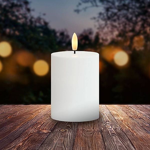 LED-Kerze Sille, Solarbetrieb, Höhe 10 cm, weiß, IP44 günstig online kaufen