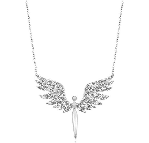 Einzelstück Kette mit Anhänger Schutzengel Halskette 925 Sterling Silber I günstig online kaufen