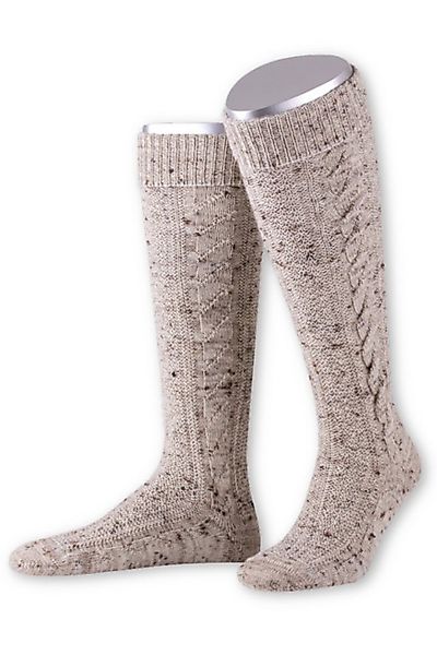 Lusana Trachtensocken Kniestrümpfe Herren - L8995T - naturmeliert, nussmeli günstig online kaufen