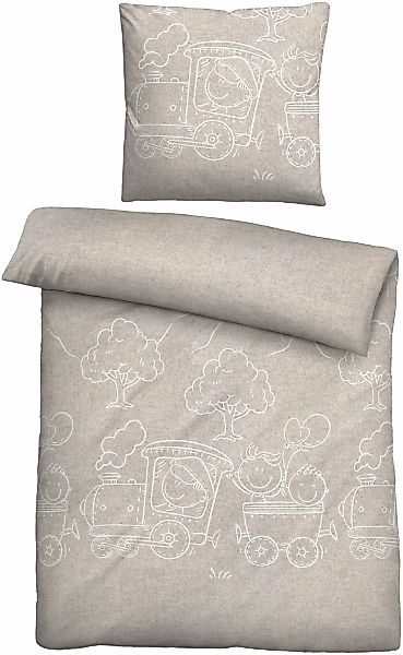 Biberna Kinderbettwäsche "0840521" 2 Stk. kuschelig warm, samtweich, Melang günstig online kaufen