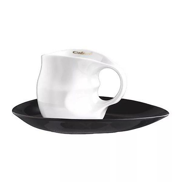 Luigi Colani Porzellan Ab ovo Black & White Kaffeetasse / Cappuccinotasse 2 günstig online kaufen