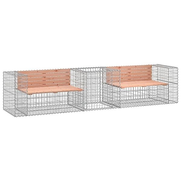 vidaXL Gartenbank Gartenbank mit Gabione Massivholz günstig online kaufen