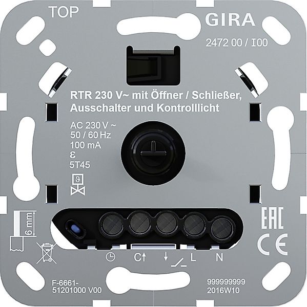 Gira Raumtemperaturregler 230V Öff./Schließ. 247200 günstig online kaufen