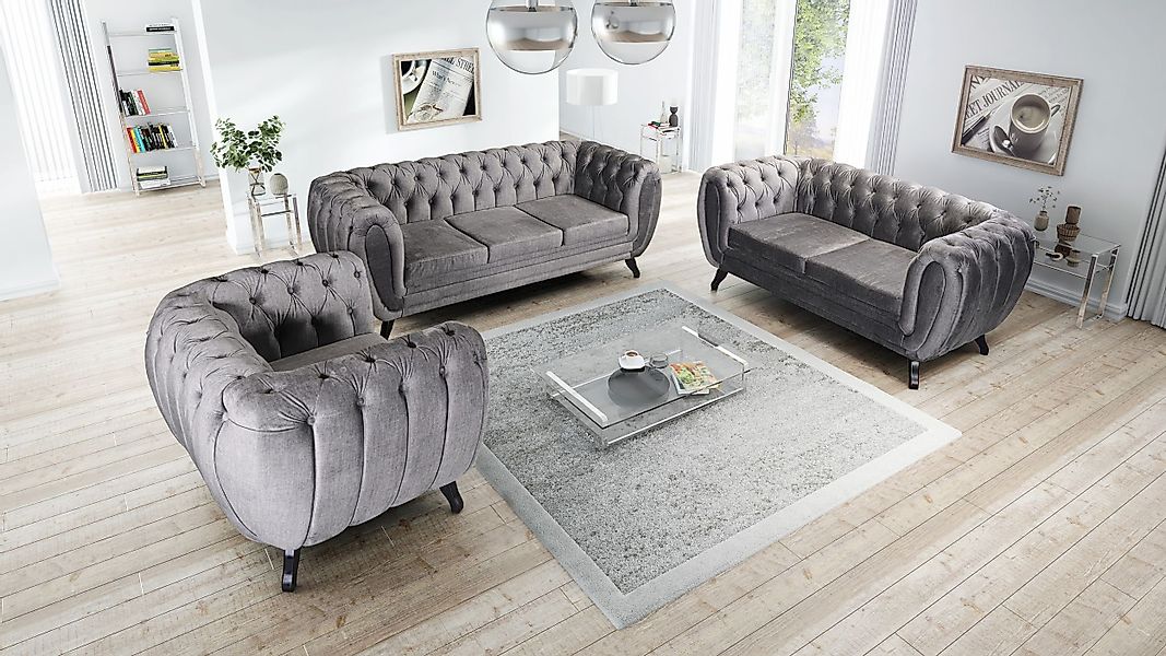 Küchen-Preisbombe Sofa Edles Sofa Set 3-2-1 günstig online kaufen