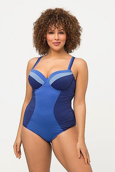 Ulla Popken Badeanzug Badeanzug Glitter Softcups Bügel günstig online kaufen