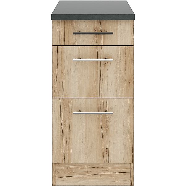 OPTIFIT Livorno290 Küchen-Unterschrank 40 cm Wildeiche Nachbildung günstig online kaufen