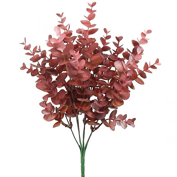 Kunstblume Herbstdeko Eukalyptus Rot, Kunstzweig 36cm, günstig online kaufen
