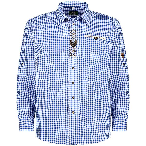 Orbis Kariertes Trachtenhemd Farbe blau Größe: XXL günstig online kaufen