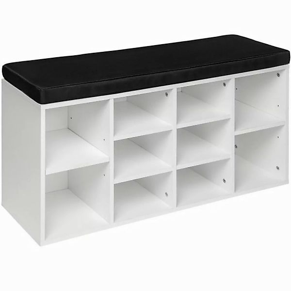 tectake Schuhschrank Schuhregal mit Sitzpolster 103,5x48x30cm (Set mit Schr günstig online kaufen