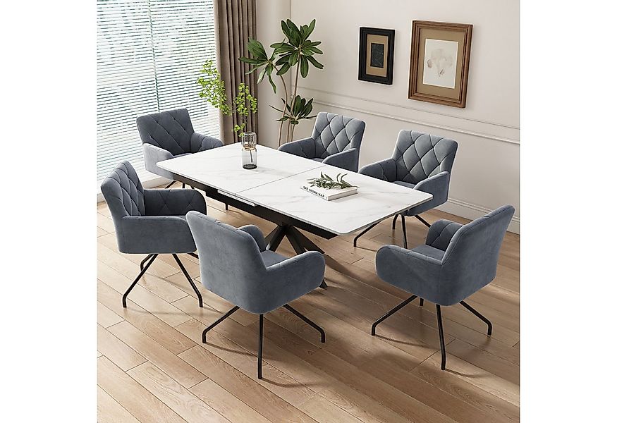 Flieks Polsterstuhl (Set, 6 St), 6er Set Esszimmerstuhl Wohnzimmerstuhl mit günstig online kaufen