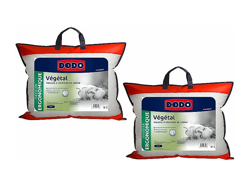 Ergonomisches Visco-Kopfkissen 2er-Set - 45 x 70 cm - DODO von VEGETAL günstig online kaufen