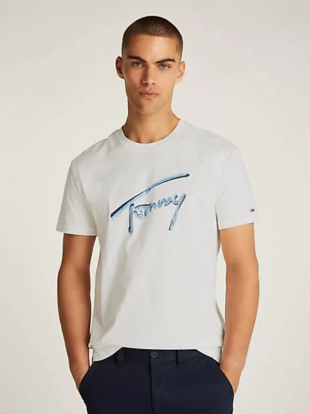 Tommy Jeans T-Shirt TJM REG RWB SIGNATURE TEE mit großem Logodruck günstig online kaufen