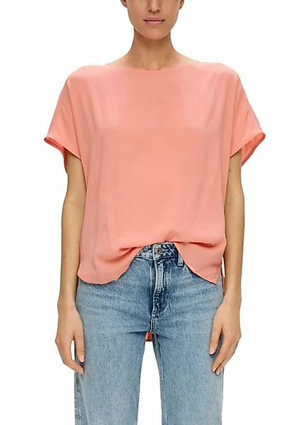 QS Shirtbluse QS by s.Oliver Oversize-Bluse in Apricot (1-tlg) Nackenschlit günstig online kaufen