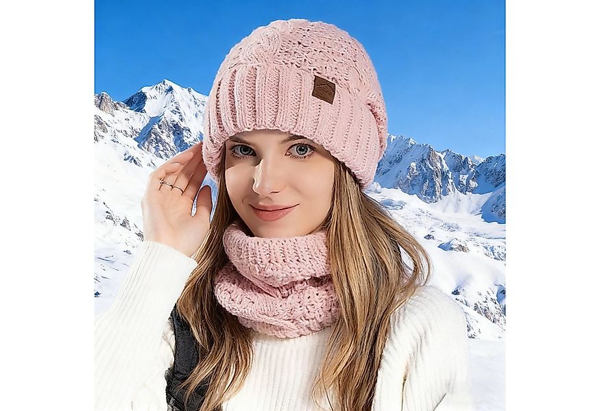 OKWISH Strickmütze Damen Wintermütze und Schal Set Strickmütze Mützen- und günstig online kaufen